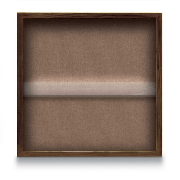 Outdoor Enclosed Combo Board, 48"x36", Satin Frame/Blue & Amethyst